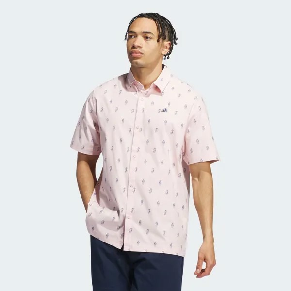 Рубашка поло на пуговицах Go-to Resort Adidas, цвет Sandy Pink