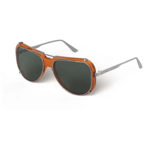 Солнцезащитные очки FAKOSHIMA, серебряный, оранжевый