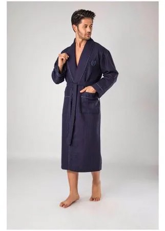 Халат Nusa 12680, 2XL (52) Цвет: Темно-Синий, Хлопок с добавлением | Вафельная