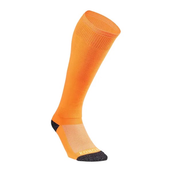 Носки для хоккея на траве FH500 дети/женщины/мужчины неоновый оранжевый KOROK, цвет orange