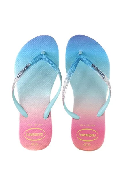 Тонкие женские пляжные тапочки с градиентом sunset Havaianas