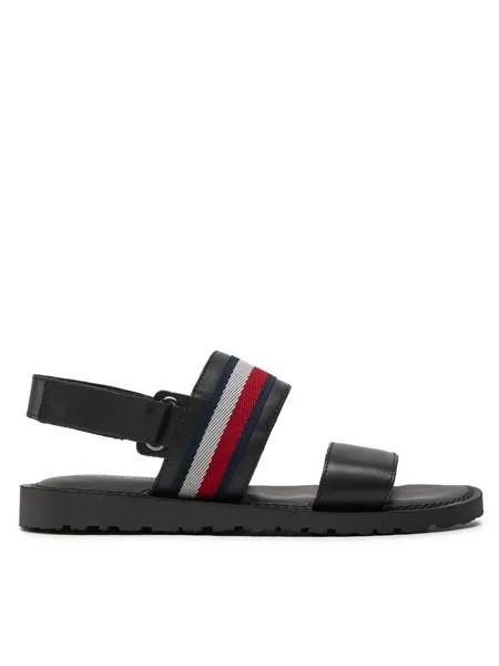 Сандалии Core Hilfiger Lth Strappy Sandal Tommy Hilfiger, черный