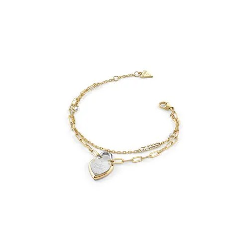 Браслет-цепочка GUESS, размер S, золотистый, серебристый