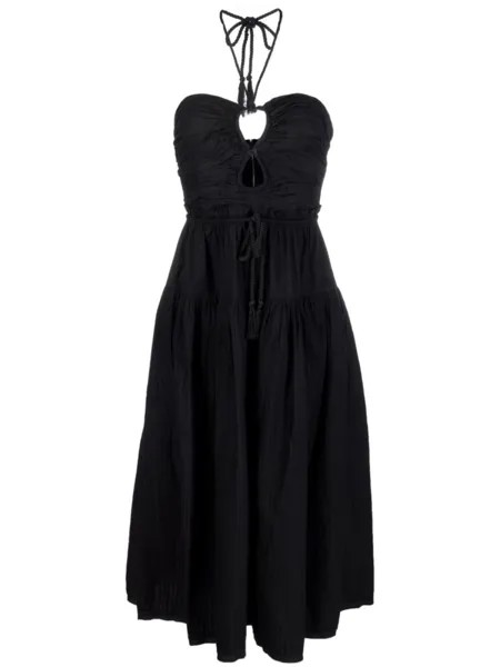 Ulla Johnson Ella halterneck midi dress, черный
