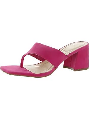 NINE WEST Женские розовые босоножки с ремешками на каблуке Gelina Toe Block Heel Slip On Heel 5,5 M