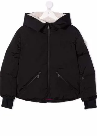 MONCLER GRENOBLE KIDS пуховик с нашивкой-логотипом
