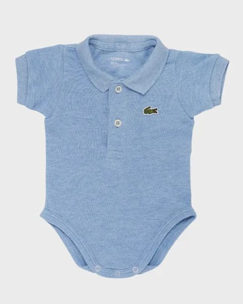 Боди пике из органического хлопка для мальчиков, размер 6–12 м Lacoste, цвет Medium Blue