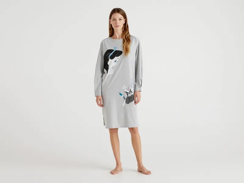 Ночная сорочка женская United Colors of Benetton 21A_3VD03C265 серая S