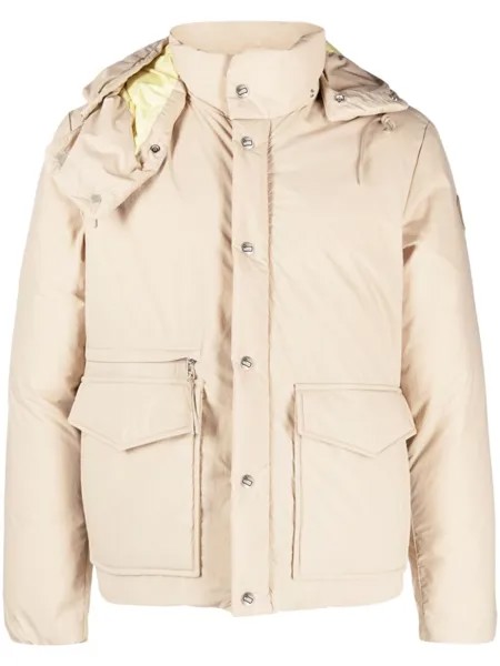 Woolrich пуховик на кнопках, нейтральный цвет