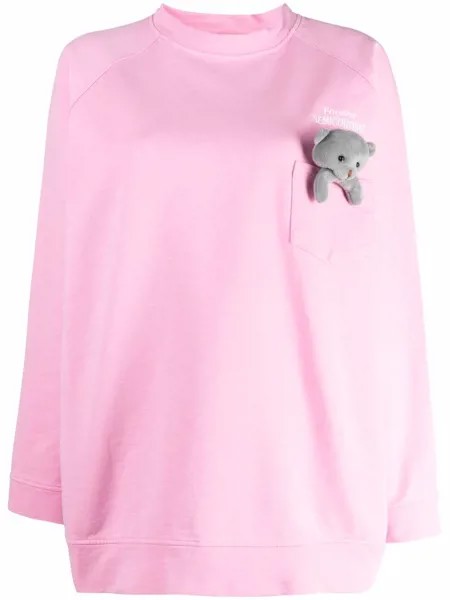 Semicouture bear-detail cotton sweatshirt