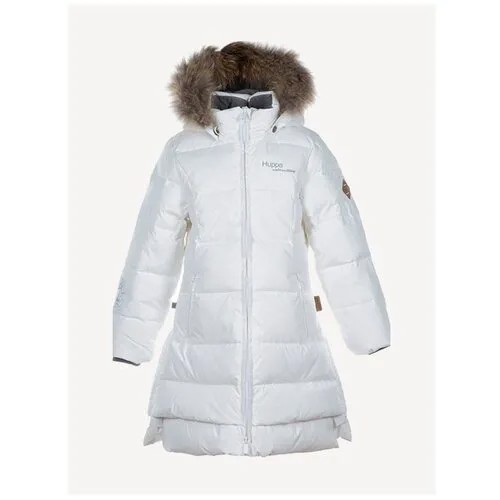 Пальто для девочек HUPPA PARISH, белый 00020, размер 122