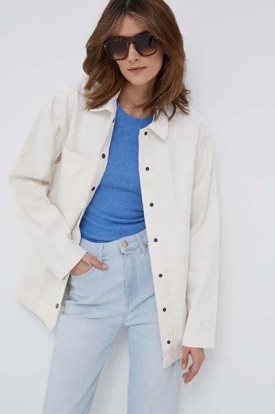 Рубашка River Stripe из хлопка Pepe Jeans, белый