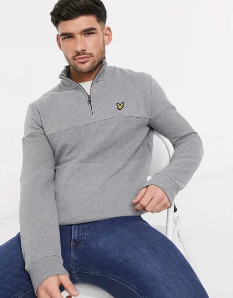 Джемпер с воротником-стойкой Lyle & Scott-Серый