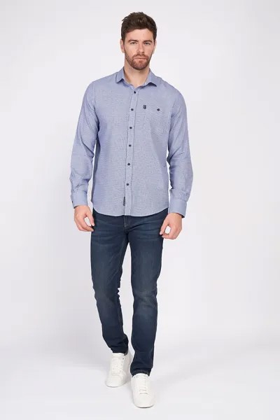 Хлопковая рубашка свободного кроя с узорами Lee Cooper, белый