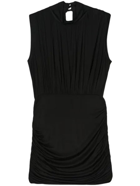 Semicouture платье мини из джерси с драпировкой, черный