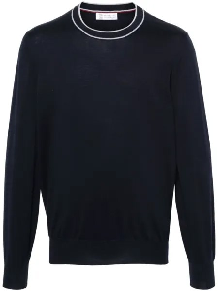Brunello Cucinelli джемпер тонкой вязки, синий