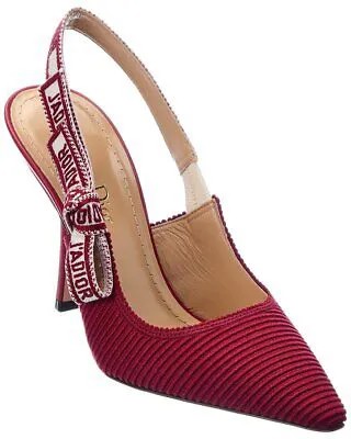 Женские туфли-лодочки Dior Jadior из ткани и кожи, красный 36