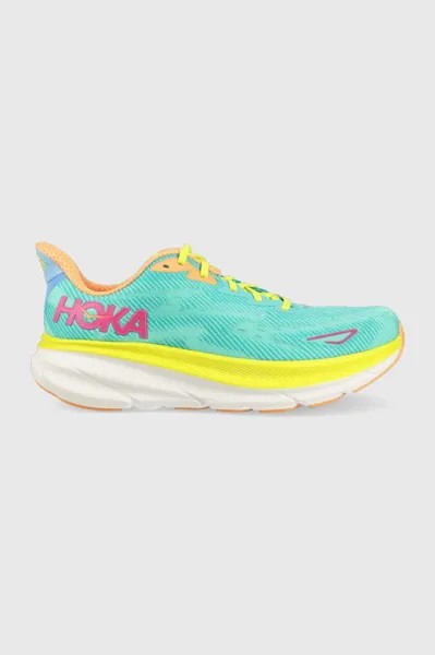 Кроссовки Clifton 9 Hoka, бирюзовый