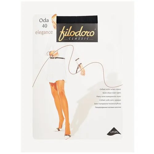 Колготки Filodoro Oda Elegance, 40 den, размер 3, серый