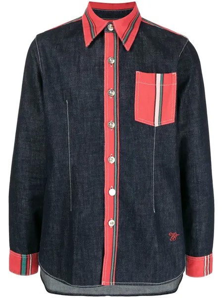 Wales Bonner colour-block denim shirt