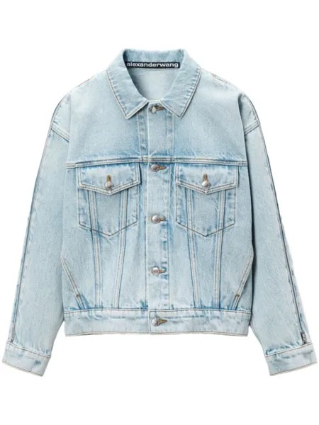 Alexander Wang джинсовая куртка с молниями, синий