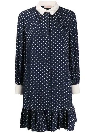 Tory Burch платье-рубашка с узором в горох