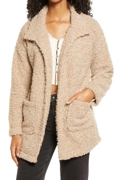 THREAD - SUPPLY Wubby Cosy Car Coat Кардиган с открытой передней частью и шалью XS 00/0 NORDSTROM