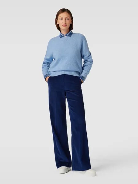 Вязаный свитер с круглым вырезом Polo Ralph Lauren, синий