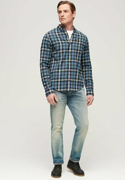 Рубашка LONG SLEEVE LUMBERJACK Superdry, цвет burghley check blue