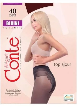 Колготки Conte Elegant Bikini, 40 den, размер 4, Mocca (коричневый)