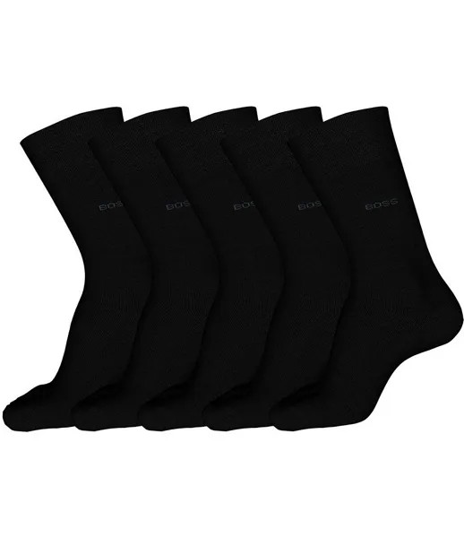 Носки Hugo Boss Solid Crew, 5 шт., черный