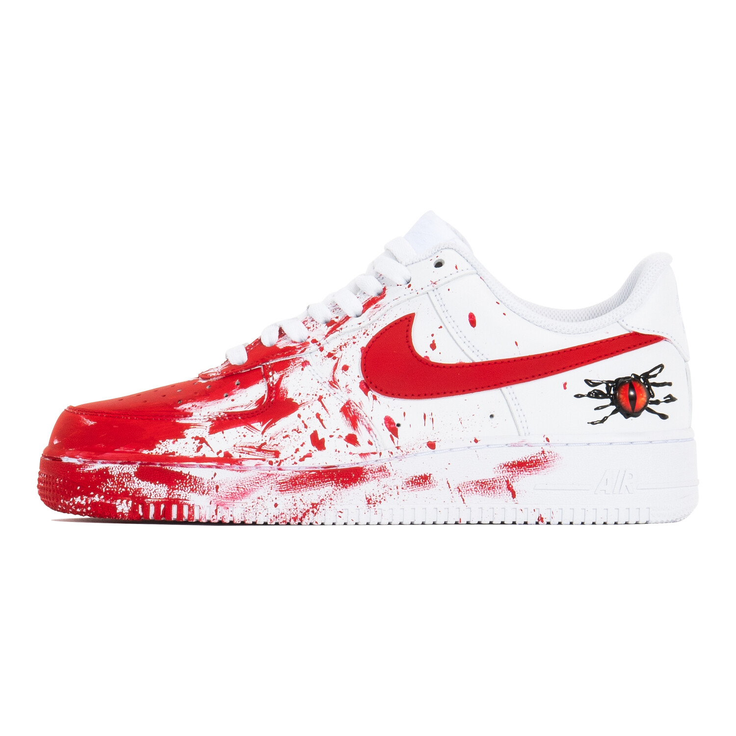Кроссовки Nike Air Force 1 Skateboarding Shoes Unisex Low-top Black/White, белый/красный