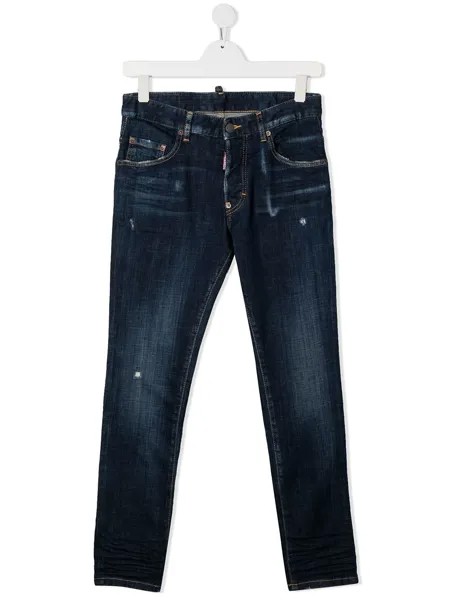 Dsquared2 Kids джинсы кроя слим с эффектом потертости