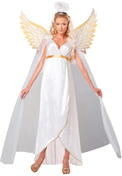 Костюм карнавальный женский Ангел California Costumes k01323 белый; золотистый M