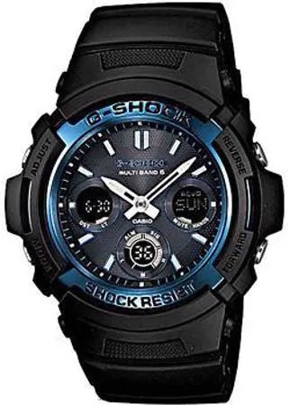 Японские наручные  мужские часы Casio AWG-M100A-1A. Коллекция G-Shock