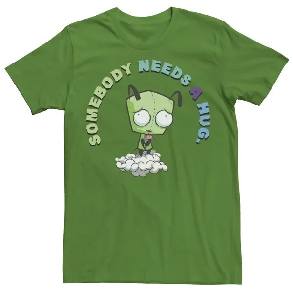 Мужская футболка Invader Zim Gir с графическим рисунком Some Needs A Hug Sad Portrait Nickelodeon