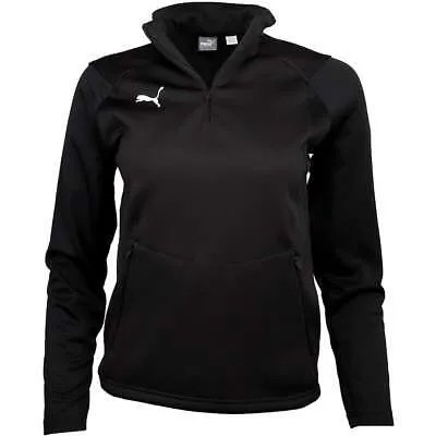 Puma Liga Training Fleece Quartz Zip Jacket Youth Boys Black Casual Athletic Ou