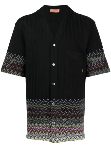 Missoni рубашка с узором шеврон, черный