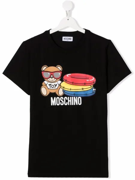 Moschino Kids футболка с логотипом