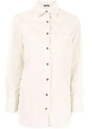 Kiton вельветовая рубашка с длинными рукавами