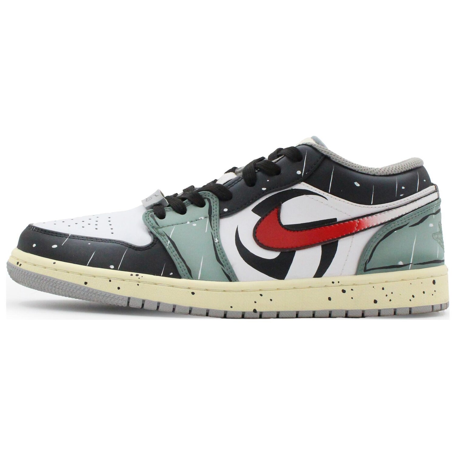 Кроссовки Air Jordan 1 Vintage Basketball Shoes Men Low-top Dark Green, темно-зеленый
