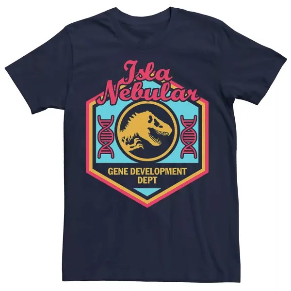 Мужская футболка Isla Nebular Gene Dept. Badge Jurassic World, синий