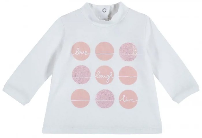 Chicco Лонгслив для девочки с кругами