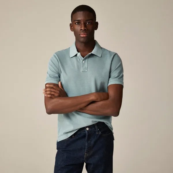 Рубашка поло из стираного пике J.Crew, черный