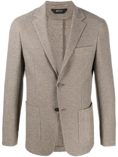 Z Zegna однобортный пиджак из ткани пике