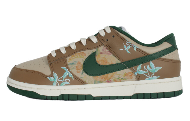 Кроссовки Nike Dunk Skateboarding Shoes Unisex Low-top Brown/Green, зеленый