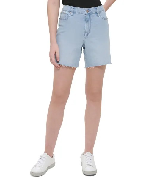 Женские обрезанные джинсовые шорты с высокой посадкой Calvin Klein Jeans