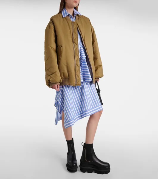 Кожаные ботинки челси Sacai, черный