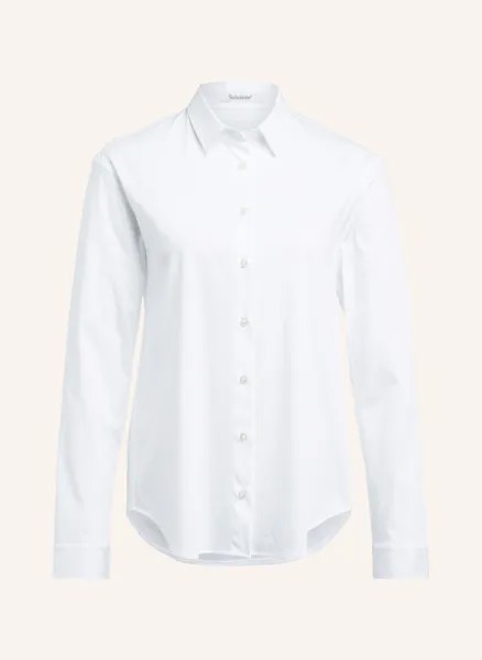 Блуза рубашка Soluzione aus Jersey, белый