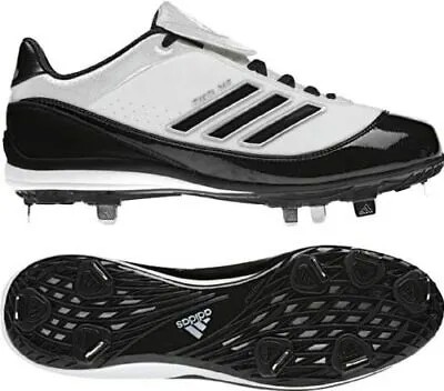 Мужские металлические бейсбольные бутсы Adidas Excel 365, белый/черный/серебристый, 14 D(M) США